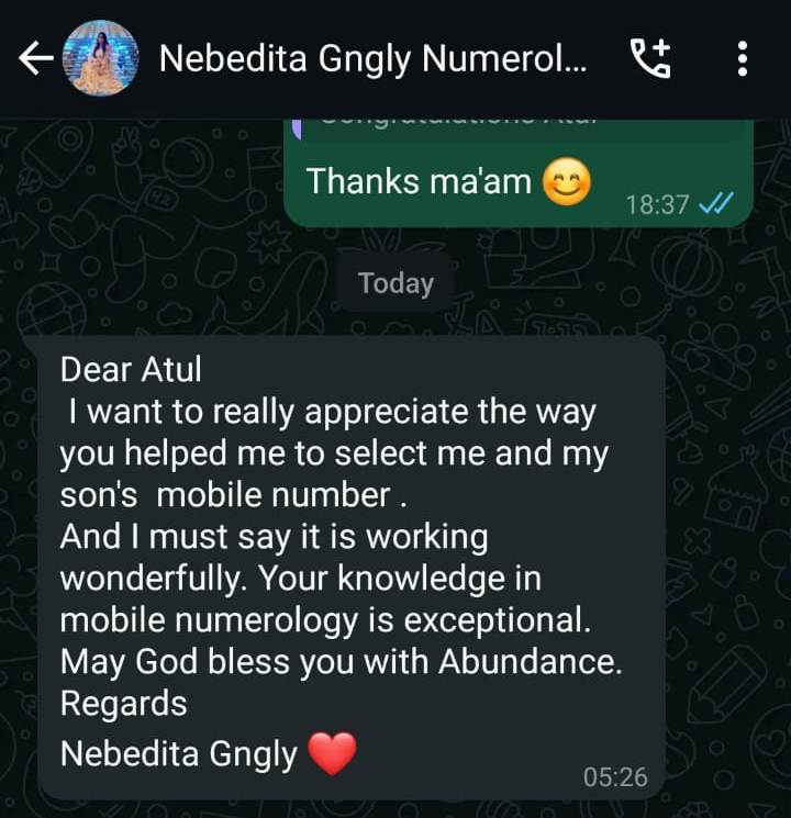 Client feedback received on WhatsApp (1)
